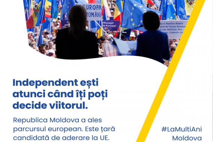 ​EU DELEGATION CONGRATULATES MOLDOVA ON APPROACHING INDEPENDENCE DAY