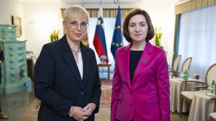FOTO Maia Sandu, vizită în Slovenia: Am avut o discuție foarte bună cu Președinta Sloveniei, Nataša Pirc Musar