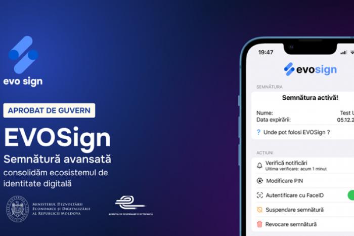 GUVERNUL INTRODUCE EVOSIGN ÎN CALITATE DE UN NOU INSTRUMENT DE IDENTIFICARE DIGITALĂ