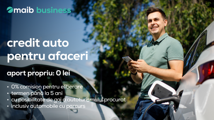 Achiziționarea automobilelor pentru companii este mai ușoară cu maib! Accesați creditul destinat procurării automobilelor acordat de maib, fără avans și comision