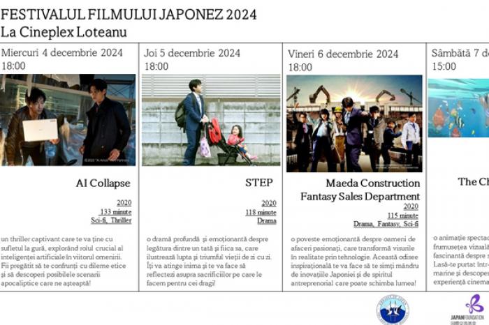 ​FESTIVALUL DE FILM JAPONEZ VA AVEA LOC MIERCURI LA CHIȘINĂU