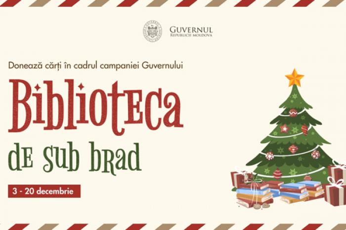 GUVERNUL MOLDOVEI COLECTEAZĂ CĂRȚI PENTRU COPII ÎN CADRUL ACȚIUNII DE CARITATE „BIBLIOTECA SUB BRADUL DE CRĂCIUN”