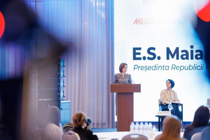 ​PREȘEDINTA MAIA SANDU LA FORUMUL MASS MEDIA: DEMOCRAȚIA ESTE ATACATĂ MASIV LA NIVEL GLOBAL