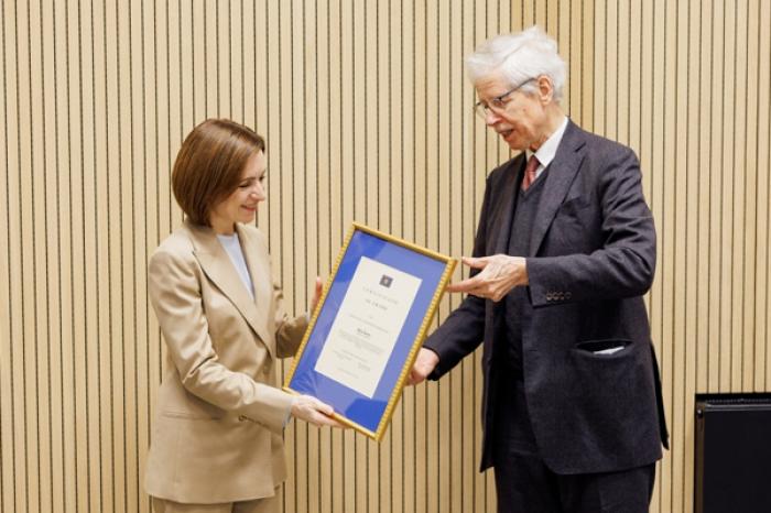 PREȘEDINTA MOLDOVEI DISTINSĂ CU PREMIUL EUROPEAN COUDENHOVE-KALERGI