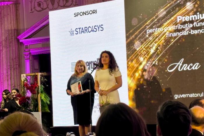 GUVERNATOAREA BNM, ANCA DRAGU, PREMIATĂ PENTRU CONTRIBUȚIA SA LA DEZVOLTAREA SECTORULUI FINANCIAR-BANCAR DIN MOLDOVA