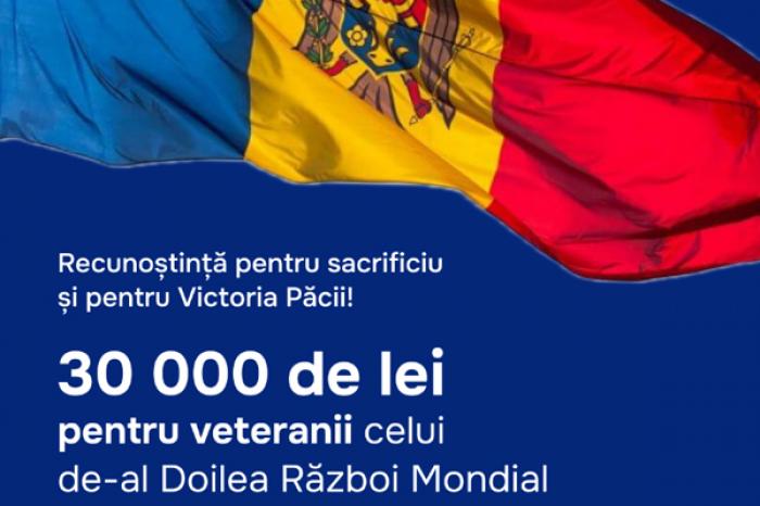 GUVERNUL VA ALOCA VETERANILOR O PLATĂ FORFETARĂ DE 30.000 DE LEI CU OCAZIA CU OCAZIA CELEI DE-A 80-A ANIVERSĂRI A VICTORIEI ASUPRA FASCISMULUI