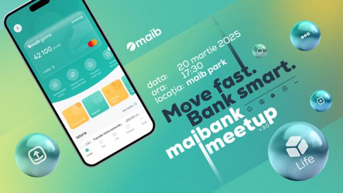 Maibank meetup 3.0 – evenimentul care aduce utilizatorii mai aproape de maibank. Participă la meetup și oferă feedback dezvoltatorilor aplicației