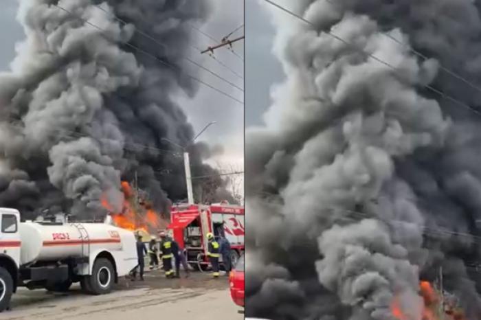 ​SALVATORII AU REUȘIT SĂ LOCALIZEZE INCENDIUL DIN BALTI ABIA DUPĂ PATRU ORE