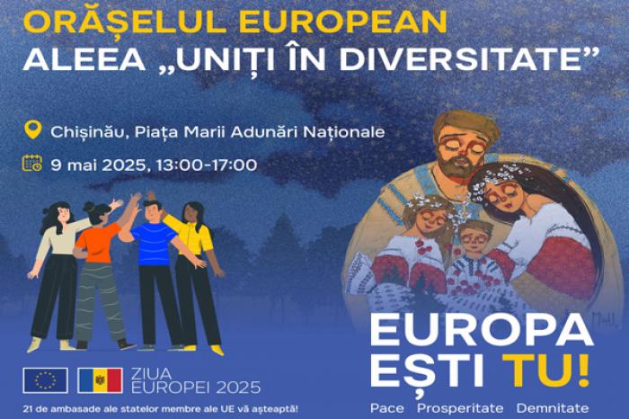 DELEGAȚIA UE INVITĂ PE 9 MAI ÎN PIAȚA CENTRALĂ DIN CHIȘINĂU - MUNICIPIUL EUROPEAN