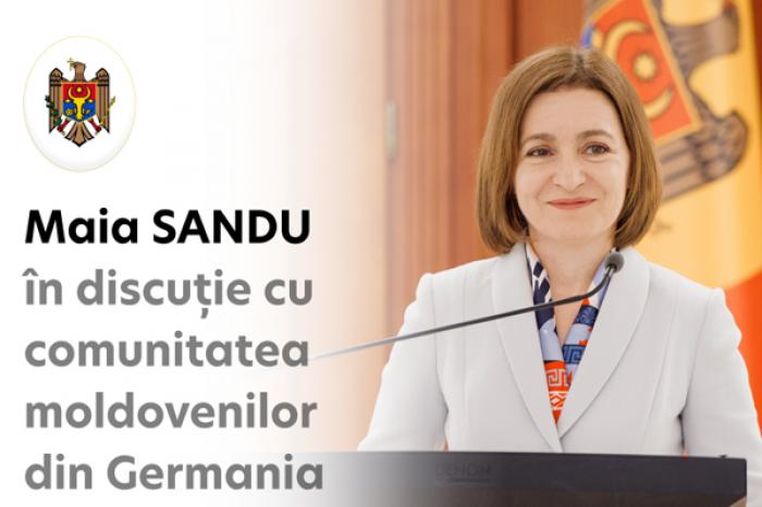 PREȘEDINTA MAIA SANDU VA PLECA ÎN GERMANIA LA SFÂRȘITUL SĂPTĂMÂNII PENTRU A SE ÎNTÂLNI CU DIASPORA