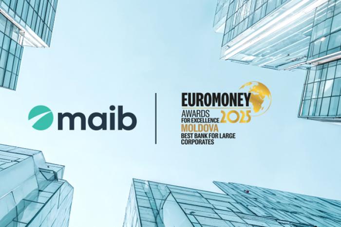 EUROMONEY ПРИЗНАЛ MAIB «ЛУЧШИМ БАНКОМ МОЛДОВЫ ДЛЯ КОРПОРАТИВНЫХ КЛИЕНТОВ»