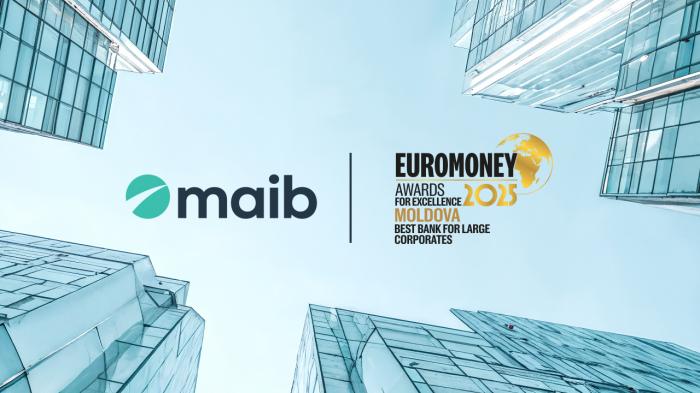 ​Maib признан лучшим банком Молдовы для корпоративных клиентов по версии Euromoney