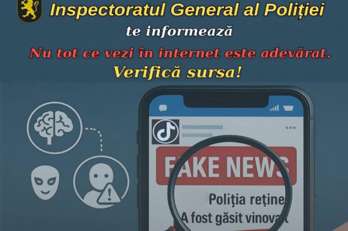 POLIȚIA DIN MOLDOVĂ AVERTIZEAZĂ CĂ O „CAMPANIE DE DEZINFORMARE” A FOST DEPISTATĂ ÎN APLICAȚIA TIK-TOK.