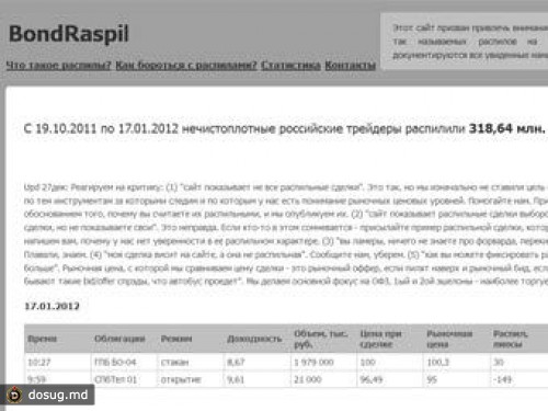 Чиновники заинтересовались информацией с сайта bondraspil
