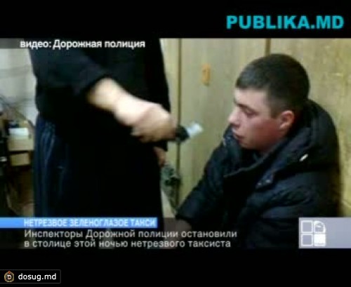 Нетрезвый таксист, задержанный инспекторами Дорожной полиции, попытался скрыться