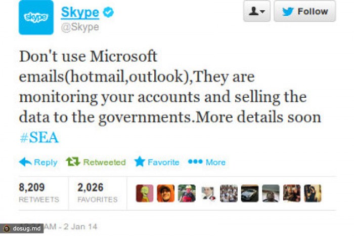 Сирийские хакеры атаковали аккаунты Skype в соцсетях