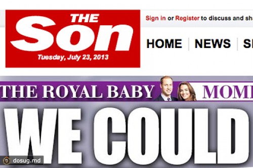 The Sun сменила название в честь рождения принца Кембриджского