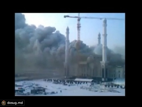 В строящейся мечети в Астане произошел пожар