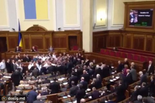 Верховная Рада начала работу с драки