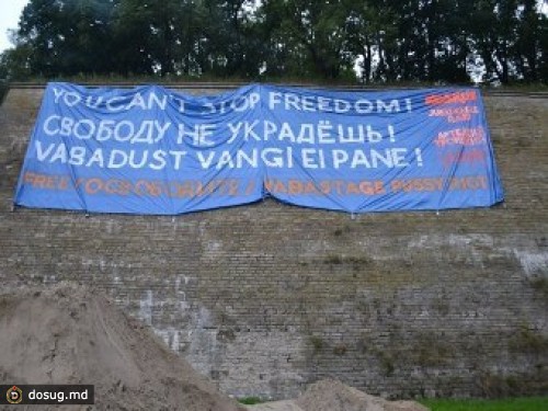 Жители Нарвы сорвали плакат в поддержку Pussy Riot