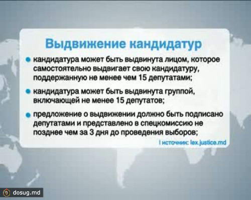 Закон о выборах главы государства не предусматривает отсутствия кандидатов