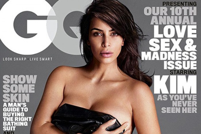 Ким Кардашьян впервые снялась топлес для обложки GQ