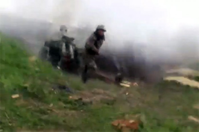 Появилось видео работы армянских артиллеристов в Нагорном Карабахе