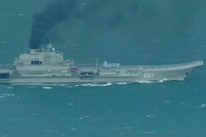 Появилось видео прохода группой «Адмирала Кузнецова» пролива Ла-Манш