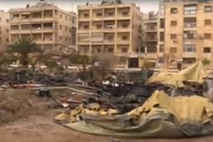 Появилось видео с места атаки по российскому военному госпиталю в Сирии