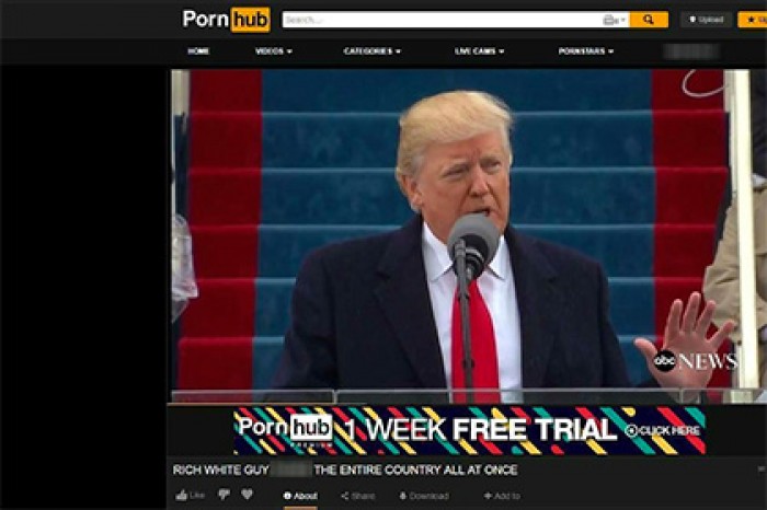 Ролик с инаугурации Трампа обнаружили на PornHub