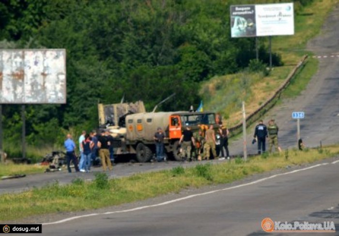 Трассу Харьков - Киев перекрыли из-за взрыва автомобиля с боеприпасами