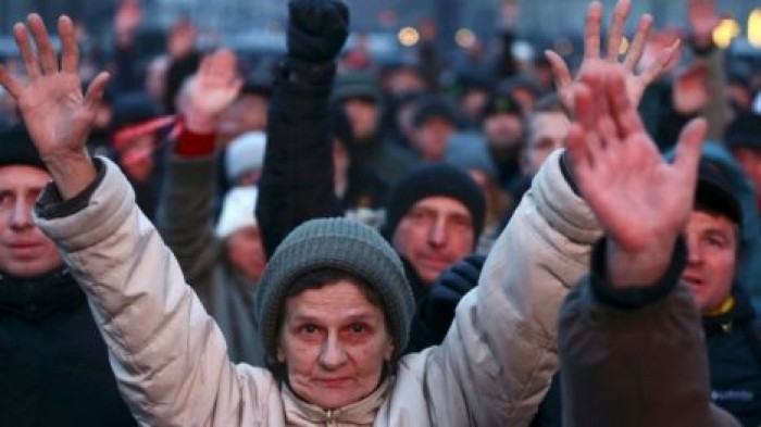 В Минске прошла масштабная акция протеста против "налога на тунеядство"