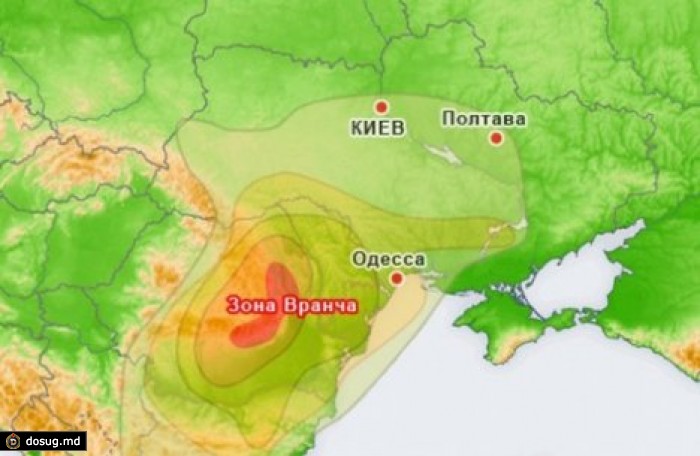 Во Вранче произошло землетрясение магнитудой 3,8