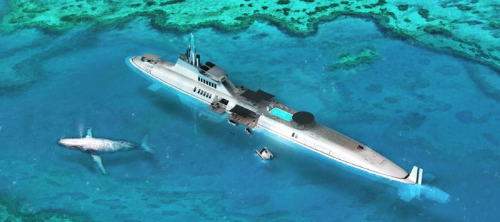 Яхта-субмарина Migaloo Private Submersible Yacht