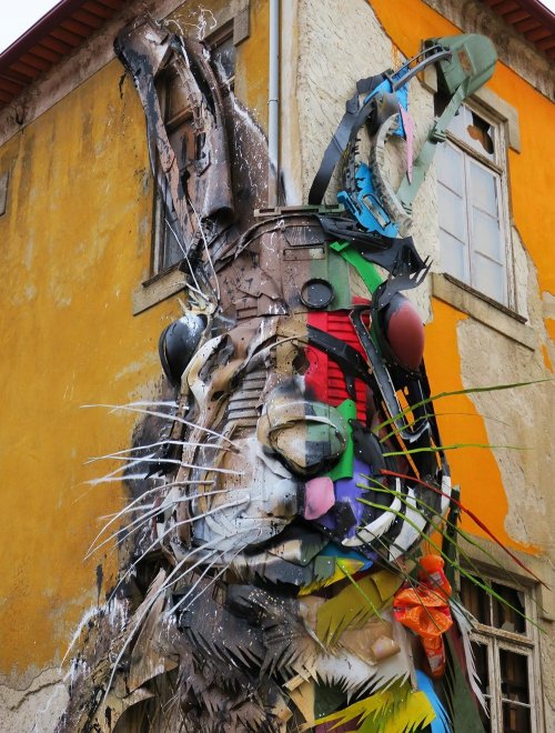 Скульптуры животных из мусора, созданные художником Bordalo II