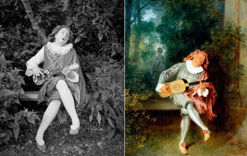 65-летняя фотограф воссоздаёт классические картины со своим участием