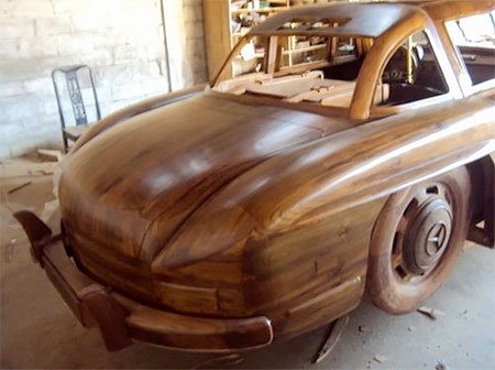 Деревянный Mercedes-Benz 300SL Gullwing 1955