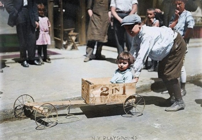 Раскрашенные снимки Нью-Йорка 1920-х годов