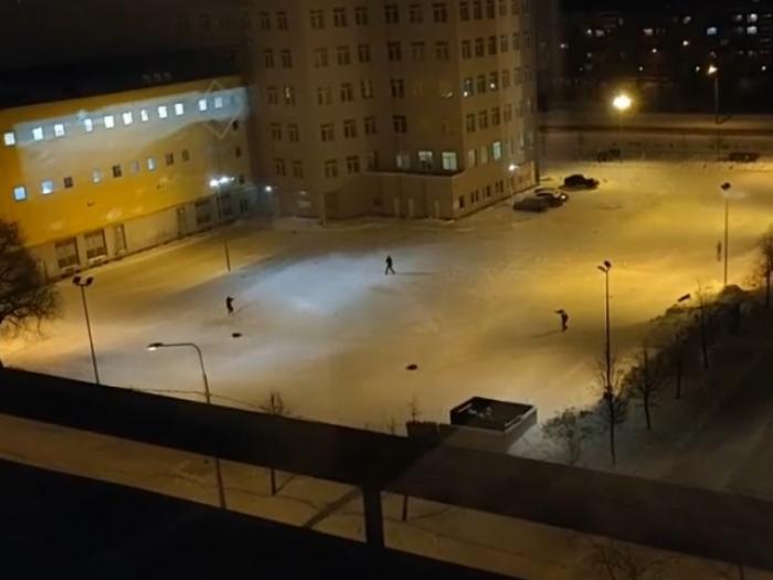 "Перестрелка" в одном из дворов Санкт-Петербурга