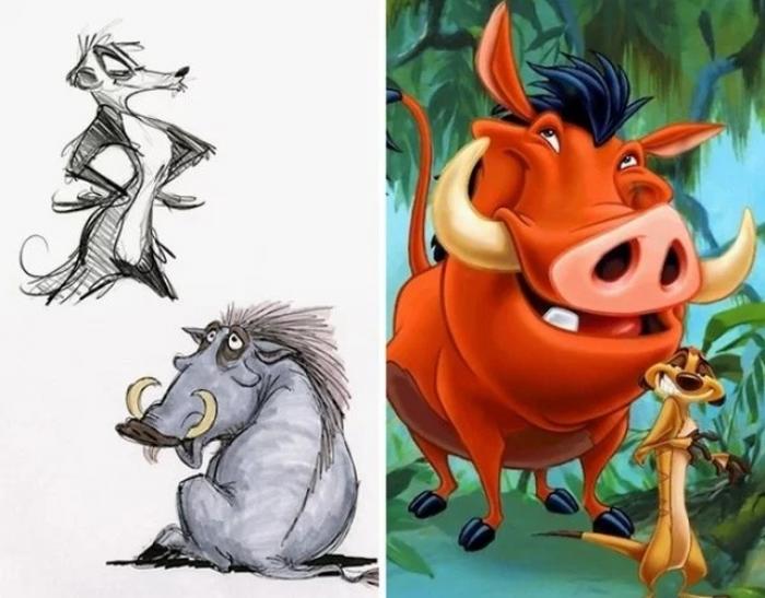 Зарисовки персонажей Disney