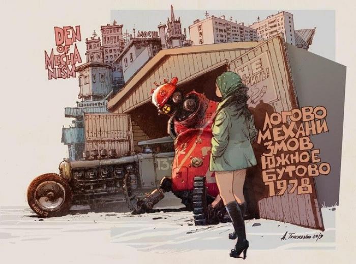 Подборка крутых иллюстраций в стиле дизельпанк