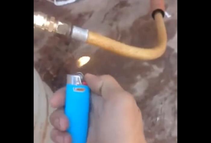 Проверка утечки газа по-мексикански