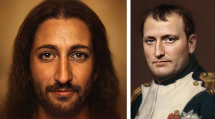 Художник создал 21 фотореалистичное изображение известных исторических и популярных персонажей.
