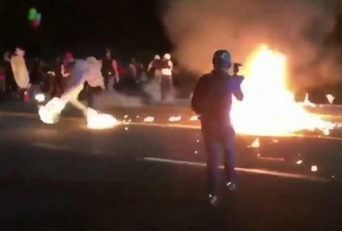 В Портленде активист BLM поджег сам себя