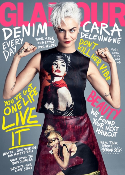 Кара Делевинь для Glamour Magazine