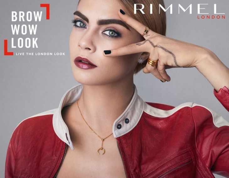 Кара Делевинь в рекламной кампании Rimmel London
