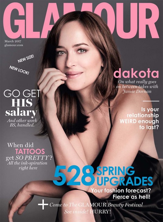 Дакота Джонсон на обложке Glamour UK