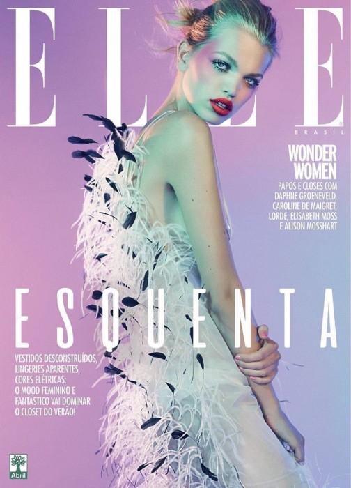 Дафна Груневельд на обложке ELLE Brazil
