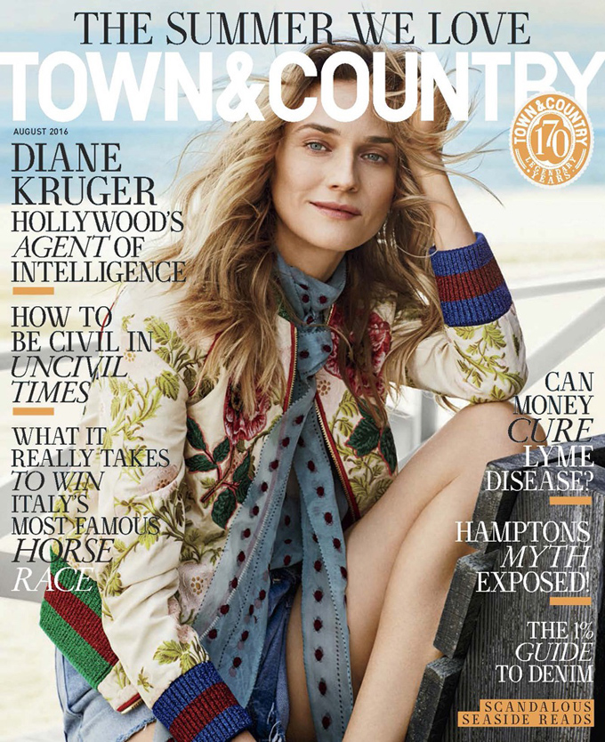 Дайан Крюгер в Town & Country Magazine