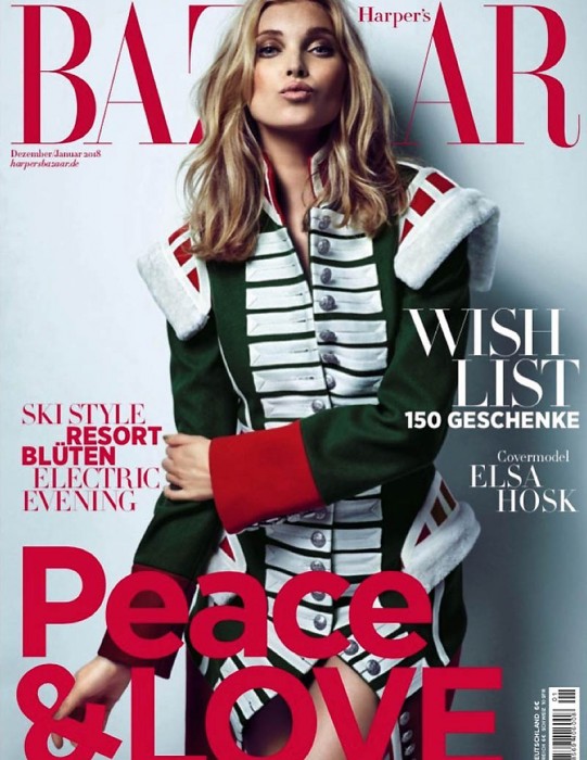 Эльза Хоск на обложке немецкого Harper’s Bazaar